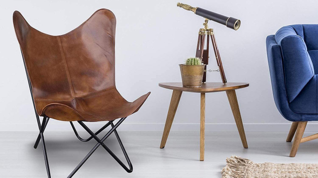 Amerihome’s Leather Butterfly Chair takes that cheap dorm room staple, and updates it for adult tastes.